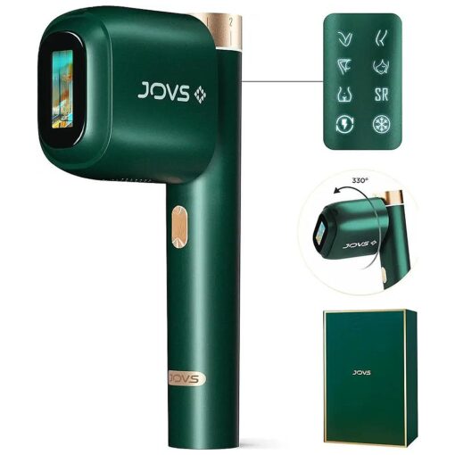 JOVS Laser Hair Removal, [ 24J Energy ] IPL Hair Removal for Women and Men, 37degF Painless Sapphire Ice-Cooling Tech, 6 Modes for Whole Body Hair Removal Device, 2 in 1 Skin Rejuvenation, 330deg Rotation