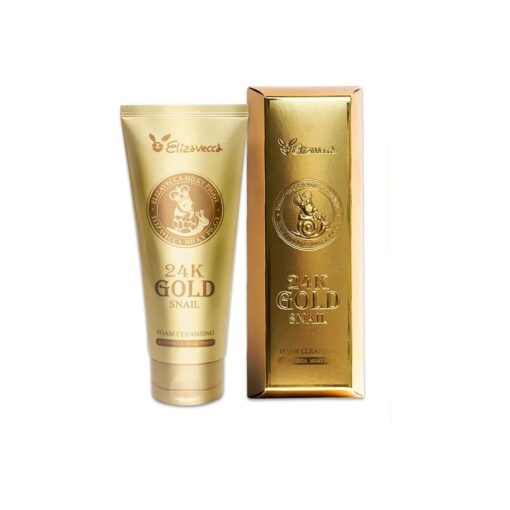 Elizavecca 24k Gold Snail Foam Cleansing 180ml/6.09 fl.oz, - Facial Cleansing | Face Cleansing Foam