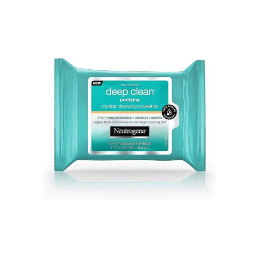 Neutrogena Deep Clean Purifying Micellar Cleansing Towelettes Ea 25 count