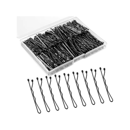 250Pcs 1.38 Inch Mini Bobby Pins, Small Black Bobby Pins Hair Bobby Pins for Kids, Girls and Women with Storage Box Valentine 's Day Gift for Kids, Girls and Women Wedding Hairstyles ( Black )