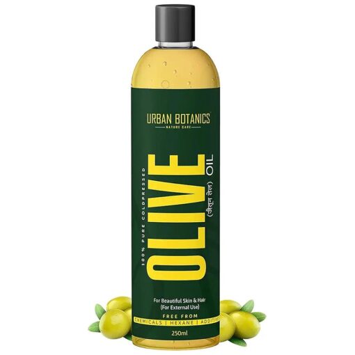 UrbanBotanics ( r ) Pure Cold Pressed Olive Oil For Hair and Skin, 250ml