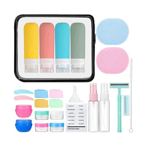 26 Pack Travel Size Toiletries Travel Bottles Tsa Approved Travel Essentials for Women Travel Size Containers Silicone Leak Proof Toiletry Bottle Travel Accessories