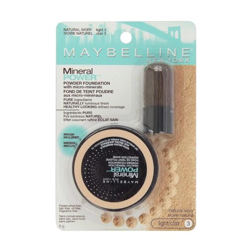 Maybelline New York Mineral Power Powder Foundation, Natural Ivory, 0.28 Ounce