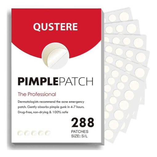 Pimple Patches for Face, Hydrocolloid Acne Patches, Cute Round Shape Zit Covers, Spot Stickers with Tea Tree, Salicylic Acid & Cica Oil| 2 Sizes ( 9mm, 12mm ) |288 Count