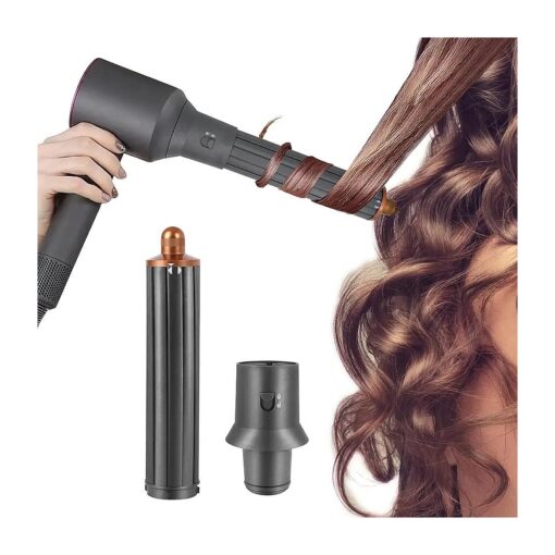 2In1 Long Hair Curling Barrels 1.6 Inch/40mm and Adapter for Airwrap Styler Into A Hair Dryer Combination