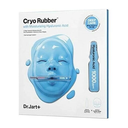 Dr.Jart Dermask Cryo Rubber Facial Mask Pack ( 4 Types ) NEW UPGRADE Ampoule + Rubber Mask 2 Step Kit ( Moisturizing Hyaluronic Acid )