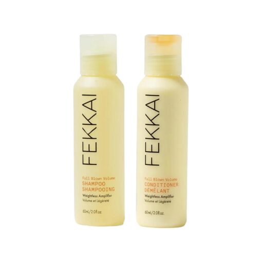 FEKKAI Full Blown Volume Shampoo ( 2 oz ) + Conditioner ( 2 oz ) - Delivers 2X the Volume for Up to 8 Hours - Free of Sulfates, Parabens, Phthalates - Vegan, Cruelty-Free