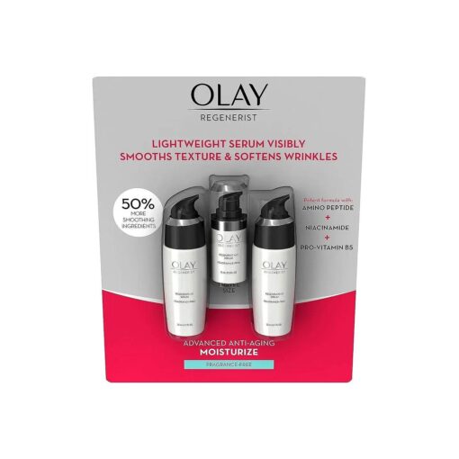 OLAY 1144883 Regenerist Serum 2-1.7 oz, + Mini 0.5 oz .