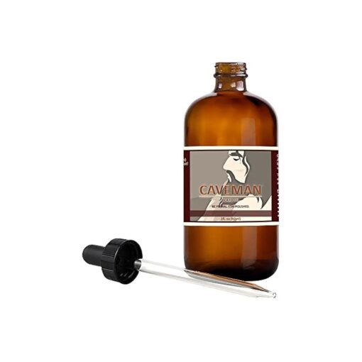 Caveman Virgin Patchouli Beard Oil, Leave in Conditioner, 2oz, Patchouli, Glass Bottle with Dropper