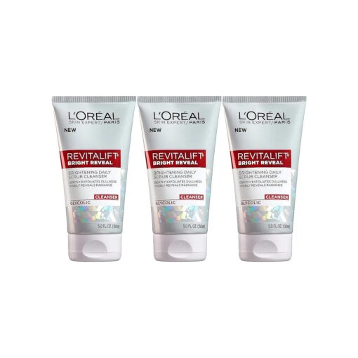 L'Oreal Paris Skin Care Revitalift Bright Reveal Cleanser, 3 Count