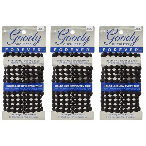 Goody Ouchless Hair Forever Women 's Braided Elastics, 3 Count ( Pack of 1 )