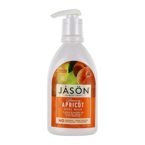 Jason Natural Products Apricot Satin Shower Body Wash, 30 Fl Oz, 3 Count ( Pack of 1 )