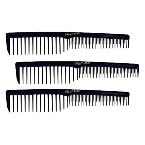 Krest Pro Care : Krest Black Space Tooth Comb # 6000 ( 3 - PACK )