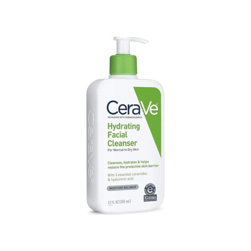 CeraVe Hydrating Facial Cleanser, Normal To Dry, 12 Ounces each, Pack of 3