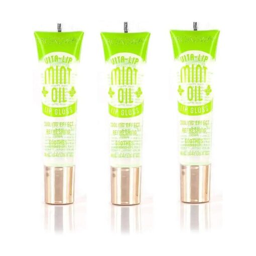 Broadway Vita-Lip Clear Lip Gloss 0.47oz/14ml ( BCLG0101- Mint Oil ), Pack of 3