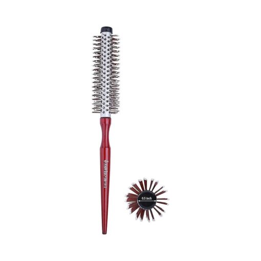 PERFEHAIR Small Round Brush for Blow Drying Short Hair, 1.3 Inch Mini Roller Hair Brush with Nylon Bristles for Volume, Styling, Curling & Curly, Wavy, Thick, or Thin Hair on Men & Women