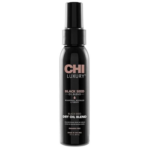 CHI Luxury Black Seed Oil Blend Dry Oil, Revitalizing & Nourishing Hair Oil, Creates Smooth & Shiny Hair, Sulfate, Paraben, & Cruelty-Free, 3 Oz