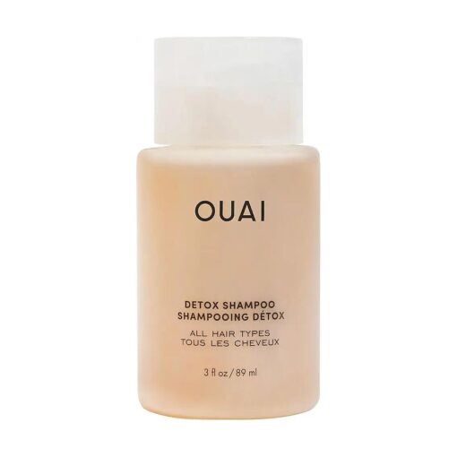 OUAI Detox Shampoo Travel Size - Clarifying Shampoo for Build Up, Dirt, Oil, Product and Hard Water - Apple Cider Vinegar & Keratin for Clean, Refreshed Hair - Sulfate-Free Hair Care ( 3 oz )