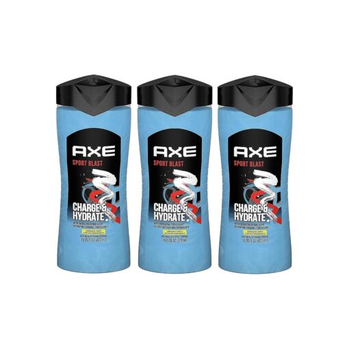 AXE 2in1 Shower Gel and Shampoo Sports Blast 16 Ounce, 48 Count, ( Pack of 3 )