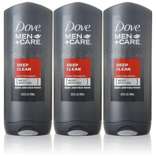 Dove Men+Care Body and Face Wash, Deep Clean, 13.5 Ounce ( Pack of 3 )