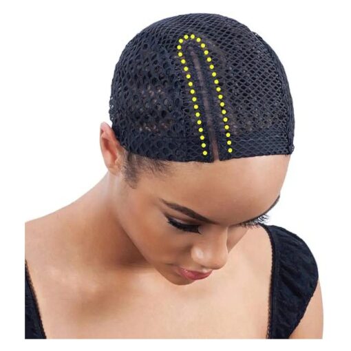 Freetress Braids 5" Lace Part Crochet Wig Cap with Combs Diamond Shape Net ( 3 Pack )