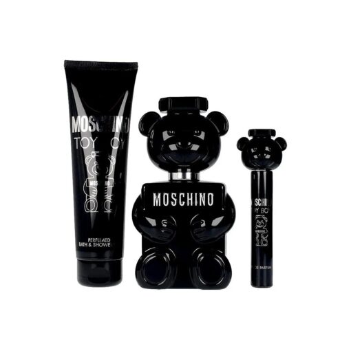 MOSCHINO Toy Boy for Men ( 3.4 Ounce Eau De Parfume Spray + 5.0 Perfumed Shower Gel + 0.33 Ounce Travel Spray ), 6W0620, multi color, 1 count ( Pack of 3 )