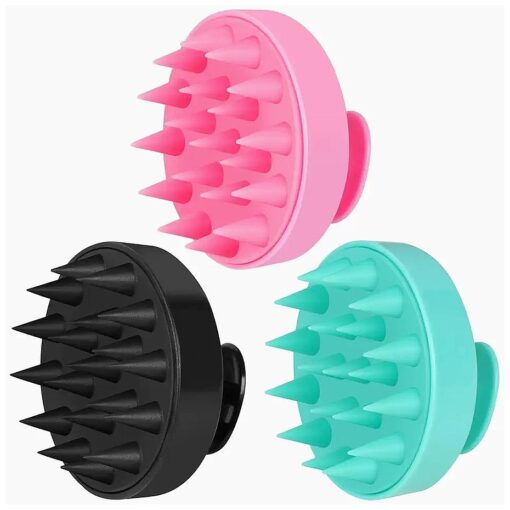 Scalp Massager, 3 Pack Scalp Scrubber, Scalp Brush Shampoo Brush, Hair Massager Scalp for Scalp Exfoliator, Soft Silicone Scalp Massager Hair Growth for Dandruff Removal