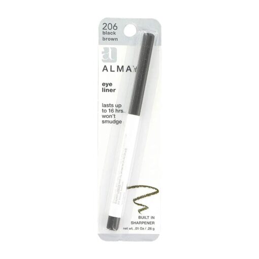 Almay Eyeliner Pencil, Black Brown [ 206 ], 0.01 oz ( Pack of 3 )