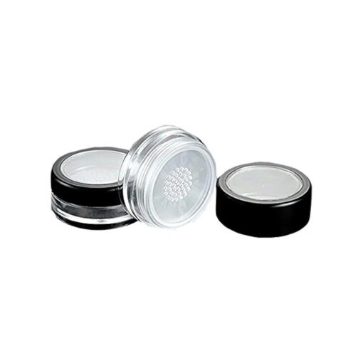 3 Pieces 10G 10ml Empty Loose Face Powder Blusher Puff Case Box Makeup Cosmetic Jars Containers with Sifter Lids