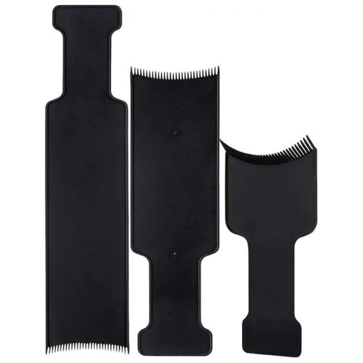 BinaryABC Flat Top Balayage Board Comb Paddle Board Comb Hair Highlighting Board Hair Colour Board,3Pcs ( Black )