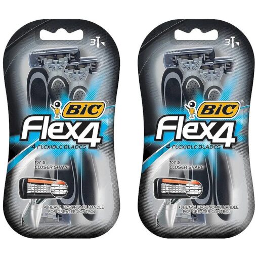 Bic Bic Flex 4 Disposable Shavers, 3 each ( Pack of 2 )