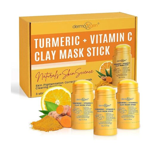 Turmeric Face Mask - Pure Organic Acne Treatment + Boosts Circulation + Anti-aging For Dull And Dry Skin Care- Set Of 3