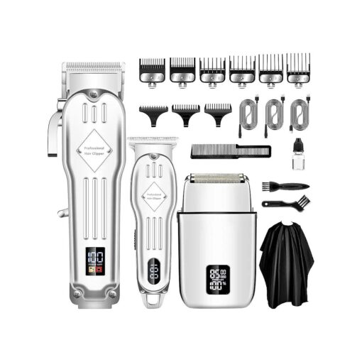 Hair Clippers Professional Cordless for Men, Electric Foil Shavers Razor & Beard Hair Trimmer Kit, Rechargeable Hair Cut Machines Fade Clippers Set, 3 in1 Beard Trimming Kit for Gift