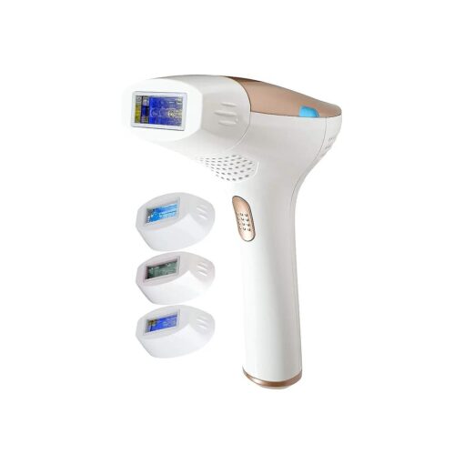 FAUSTINA 3-in-1 IPL ( 3 Lamps 1,500,000 Shots ) Hair Removal, Skin Rejuvenation, and Acne Clearance Device - Completely Painless - Full Results After 3-7 Treatments - Free Pouch & Sunglasses .