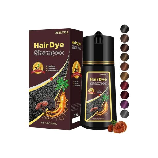 Hair Dye Shampoo, Hair Color Shampoo, Light Brown Hair Dye For Men & Women, Hair Dye Shampoo 3 in 1, Shampoo Para Canas, Professional & Safe, Suitable Home and Salon Use ( Light Brown )