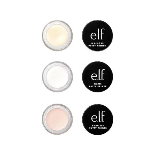 e.l.f, Cosmetics Putty Primer Trio, Includes Poreless Putty, Matte Putty & Luminous Putty, Travel Size, 0.14 Oz ( 4g ) Each, 0.14 ounces, Count 3 ( Pack of 1 )