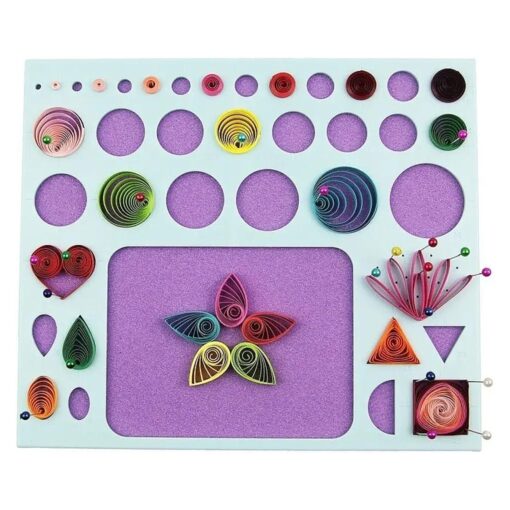 YURROAD 3 in 1 Paper Quilling Template Board with Pins Quilling Knitting Board Cork Shape Mold DIY Tool