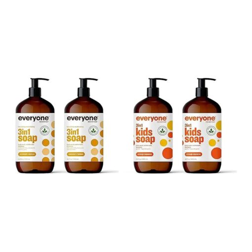 3-in-1 Soap, Body Wash, Bubble Bath, Shampoo, 32 Fl Oz ( Pack of 2 ) & 3-in-1 Kids Soap, Body Wash, Bubble Bath, Shampoo, 32 Ounce ( Pack of 2 )