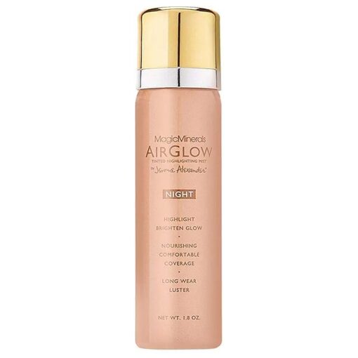 Jerome Alexander AirGlow Hydrating Luminizer with Hyaluronic Acid - 3-in-1 Spray Primer, Highlighter, and Complexion Booster for Face and Body | Bronze Glow