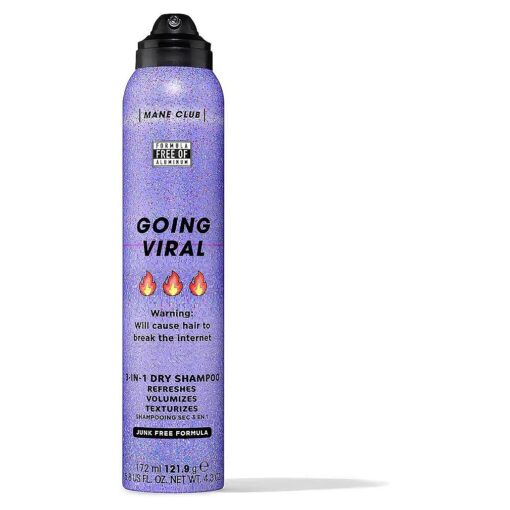 MANE CLUB Going Viral 3-IN-1 Texturizing Dry Shampoo, cruelty free, vegan, no sulfates or parabens, 4.3 Oz