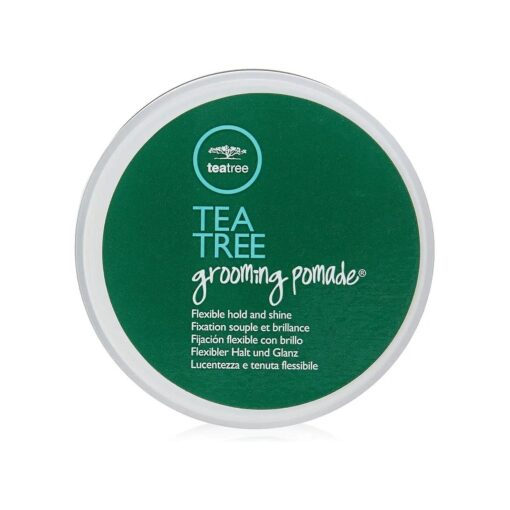 Tea Tree Grooming Pomade, Flexible Hold + Shine, For All Hair Types, Especially Wavy + Curly, 3 oz .