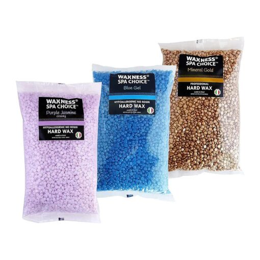 Waxness Assorted Hard Wax Beads 2.2 lb / 1 kg Pack of 3