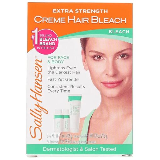 Sally Hansen Extra Strength Creme Hair Bleach For Face & Body, 1.5 Ounce ( Pack of 3 )