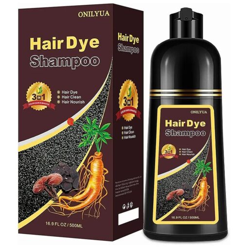 Deep Wine Red Hair Color Shampoo, 16.9 FL Oz, Semi-Permanent, Ammonia-Free, 30 Day Lasting, Gray Hair Coverage