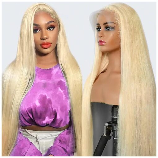 30 inch 613 Lace Front Wig Human Hair 13x6 straight Lace Front Wigs Human Hair Blonde Wig Human Hair Pre Plucked 180 % Density HD Lace Frontal Wig