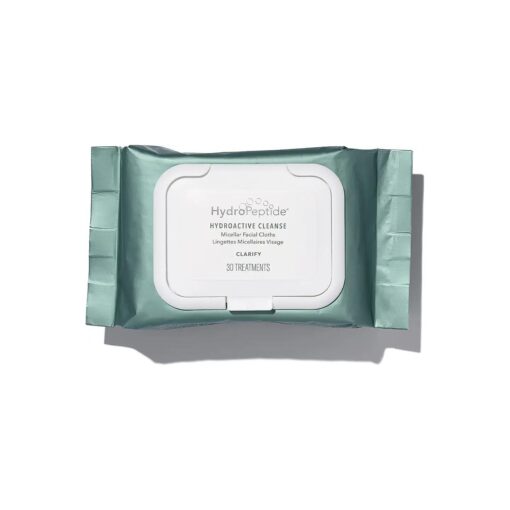 HydroPeptide HydroActive Cleanse Micellar Facial Cloths, Gently Cleanses Skin, Hydrating and Nourishing, 30 Count ( Pack of 1 )