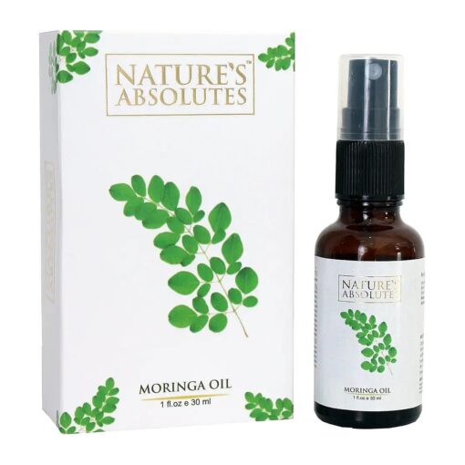 Pure Indian Moringa Oil from Nature 's Absolutes - Organic, Cold Pressed - for Hair and Skin ( 1 fl Oz/30 ml )