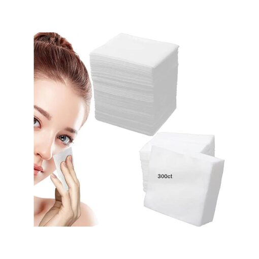 300 Pieces Disposable Esthetic Wipe Non-woven Facial Cleansing Soft Salon and Spa Essentials, Lint-free for Makeup Remove,2" x 2"