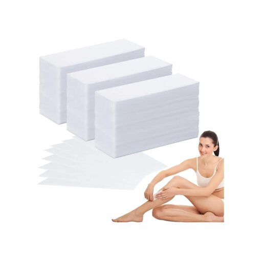 SEPGLITTER Wax Strips for Hair Removal, 300 Pieces 1.6 x 3.9 Inch Non Woven Waxing Strips Face Wax Paper Strips for Women Facial Body Arms Legs Hair Cleaning and Remover