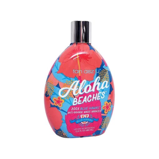 Aloha Beaches 300X Blue Hawaii Bronzer Tanning Lotion 13.5 oz